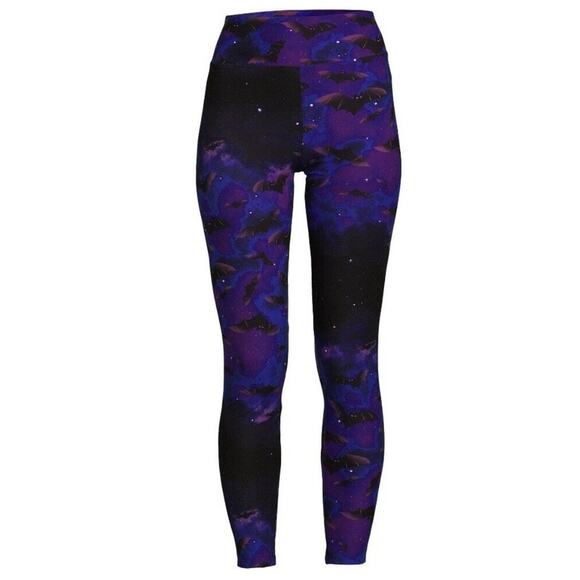 No Boundaries Pants - No Boundaries Juniors Purple Halloween Bat Leggings Large 11-13 New